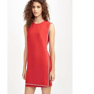 Ted Baker London Red Embellished Burford Double Layer Dress Size 2